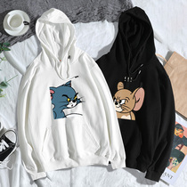 Cat and mouse co-name sweater men hooded loose trend Joker couples autumn clothing 2021 spring and autumn student class clothes