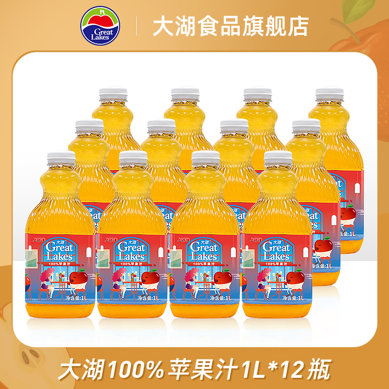 Dahu 100% apple juice fruit and vegetable juice beverage FCL 1L*12 bottles