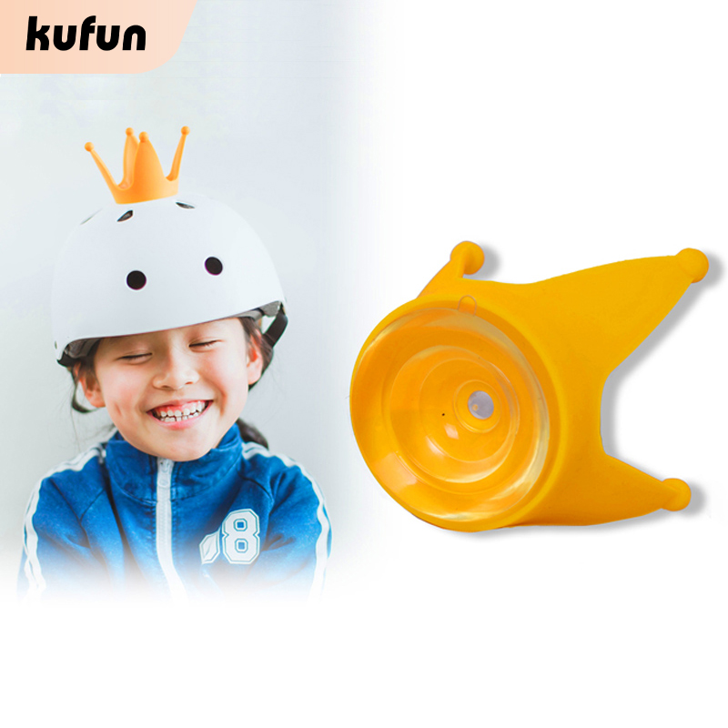 Cute wheel slide safety helmet skiing skateboard locomotive electric bike safety helmet suction cup crown decorative accessories