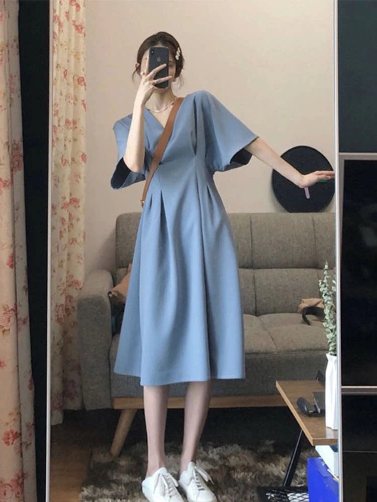 Large Size Dress Women's Dress Women's Summer 2021 New Shades Slim And Slightly Fatter Sister Fa Long Dress Fairy Skirt