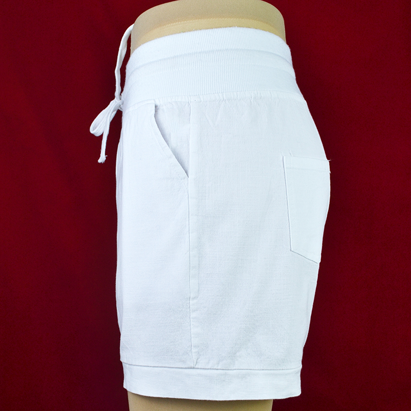 Mùa hè phụ nữ quần short quần năm quần quần nóng là mỏng cao eo tie hoang dã đàn hồi eo lỏng kích thước lớn chất béo mm quần short kaki nữ