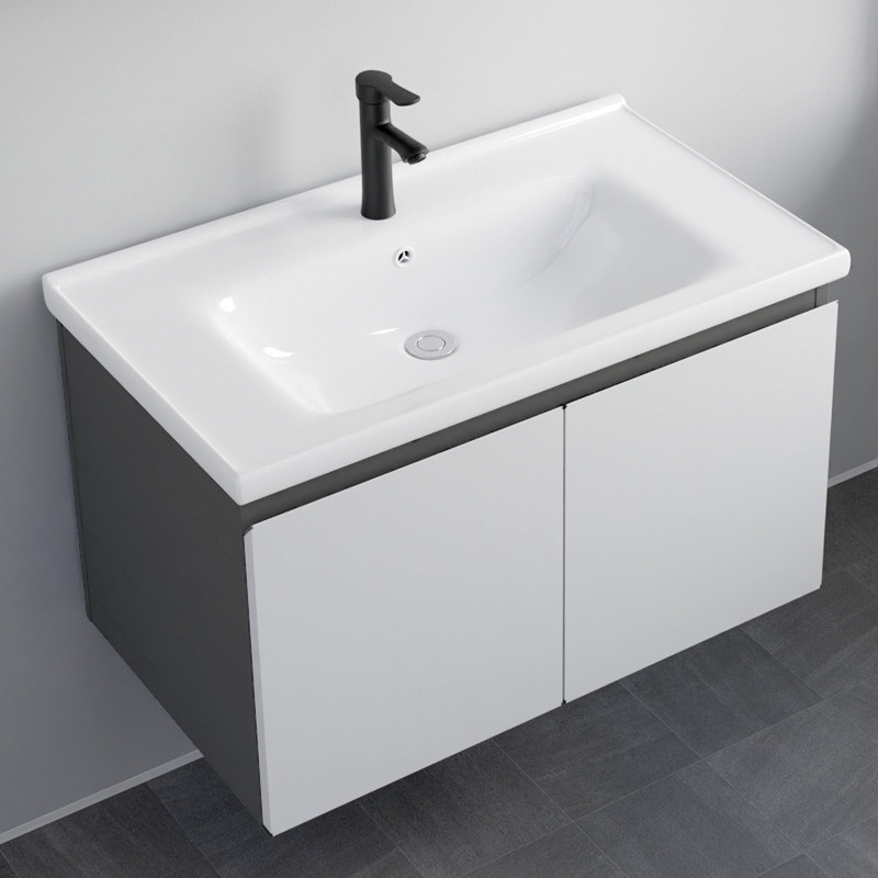 Wash Basin Cabinet Combined Make-up Room Integrated Ceramic Pool Rockboard Space Aluminum Alloy Wash-basin Washbasin Bath Cabinet