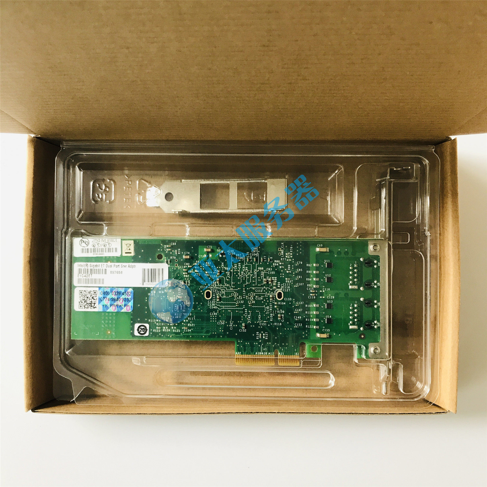 Original intel E1G42ET 82576 RJ45 1G Gigabit Dual Port Card with anti-counterfeiting Blue Mark