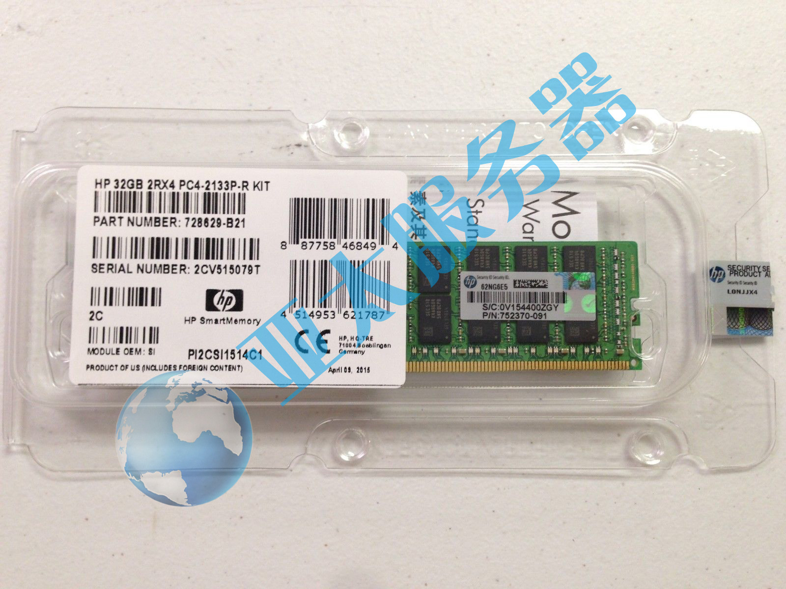 Brand new HP 728629-B21 752370-091 774175-001 32GB 2RX4 PC4-2133P
