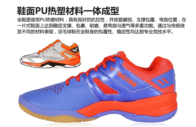 Giày cầu lông chiến thắng Victor nam và nữ p9300 / SH-S81 chống sốc chống trượt mang giày thể thao chuyên nghiệp thi đấu - Giày cầu lông