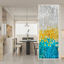 Customized filigree enamel handmade art glass entrance hall background wall living room light luxury high-end screen partition