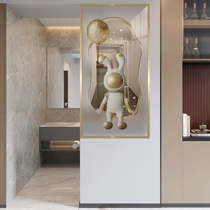 Art glass living room entryway shoe cabinet screen small apartment bathroom wet and dry separation half wall partition customization