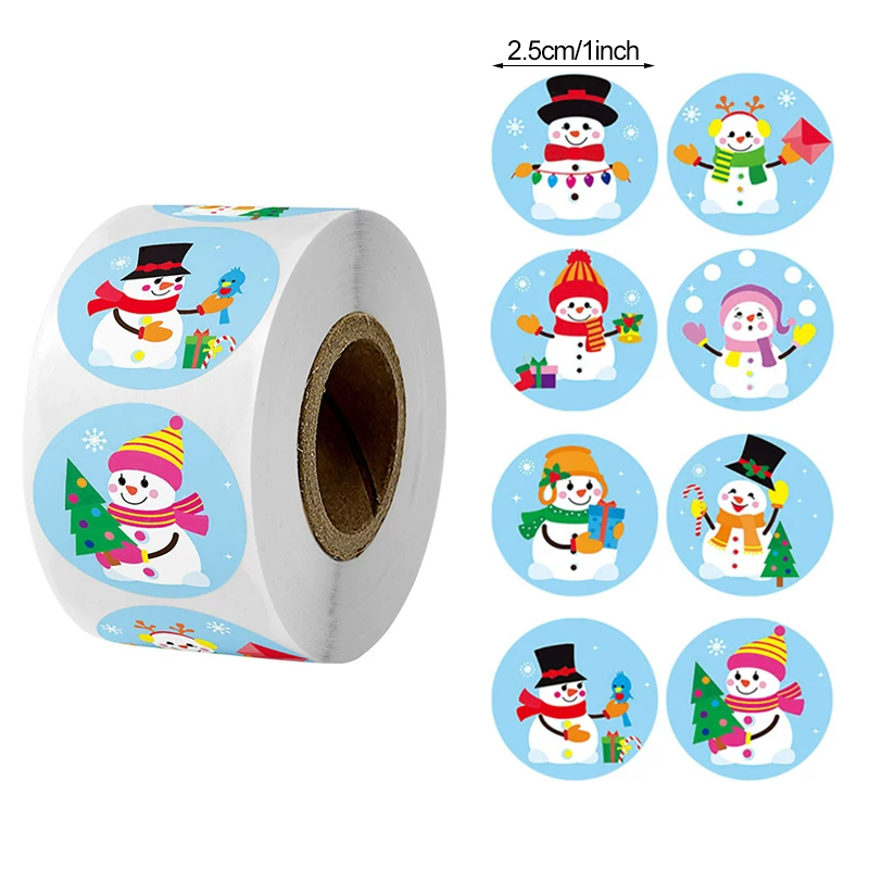 [500шт Merry Christmas Stickers Christmas Tree Elk Candy]