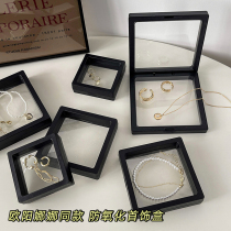 Antioxidation pefilm receives box ring necklace earring jewelry box compact portable sealing dust resistant small box