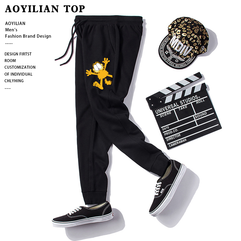 Garfield Collaboration Pants Unisex Casual Sports Joggers Autumn and Winter Tapered Pants Couple Long Pants Unisex