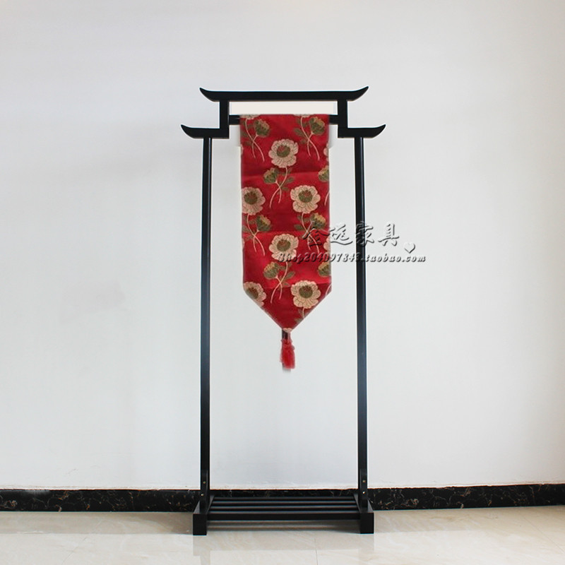 New Chinese clothes hat rack floor solid wood bedroom hanging clothes hanger living room corner clothes rack Easy show shelf Japanese style