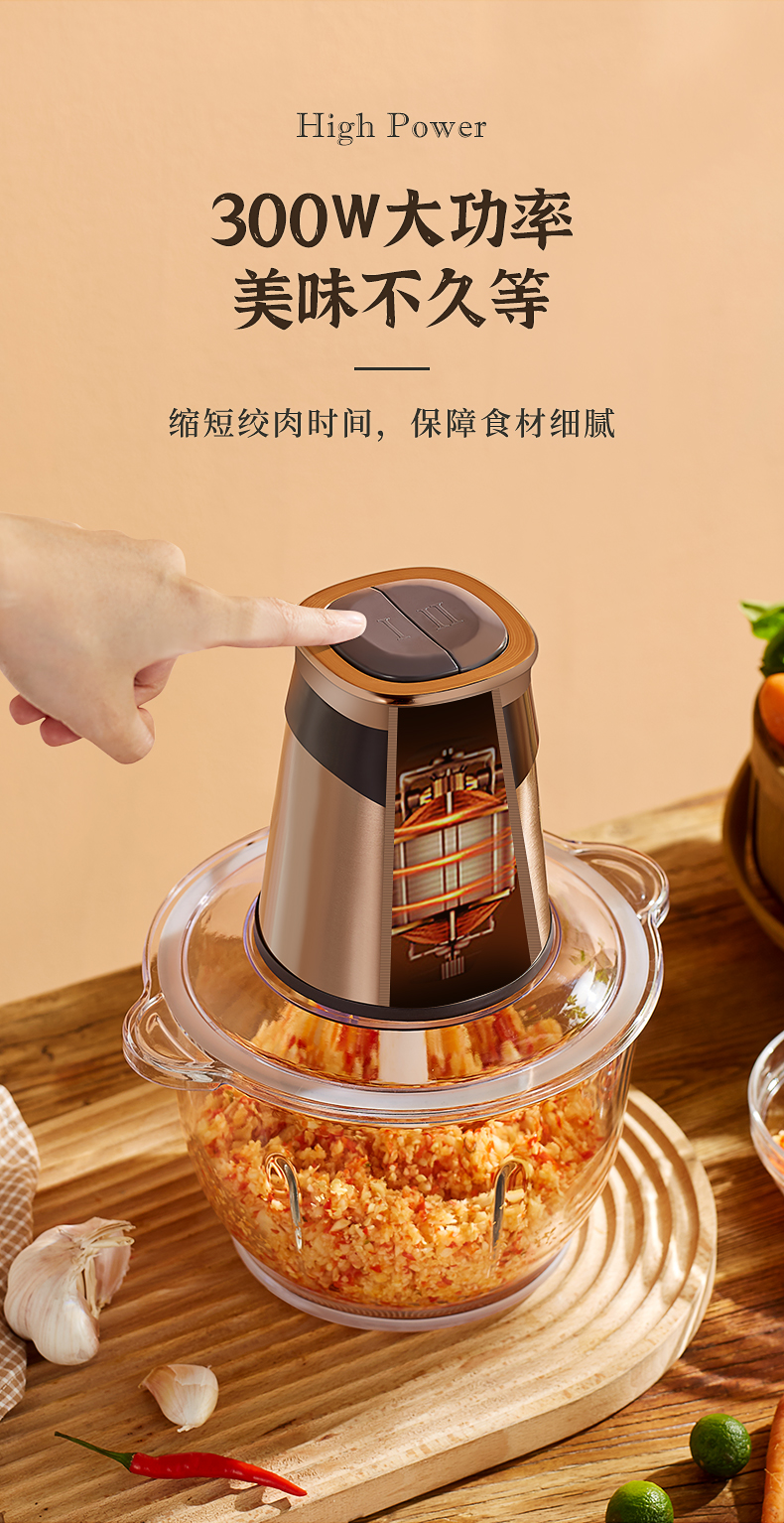 志高 小型电动绞肉机 2L 图7