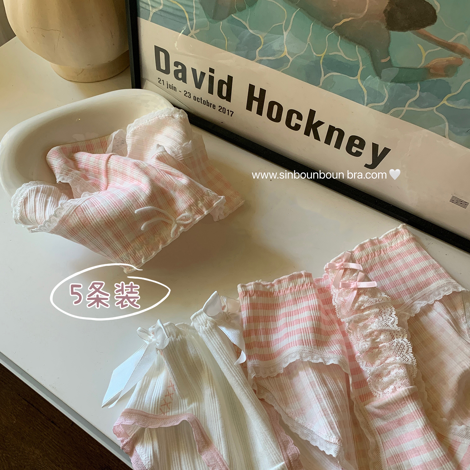 Sweet bang help Bra sweet cute Lolita pink girl cotton panties student comfortable cotton briefs