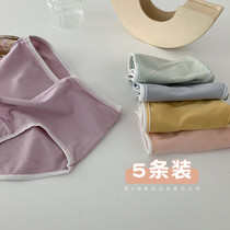 Xin help Bra simple color pants comfortable cotton girl breifs high waist elastic underwear women Cotton
