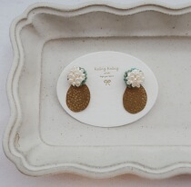 huang huang original hand-made natural freshwater pearl brass adult earrings