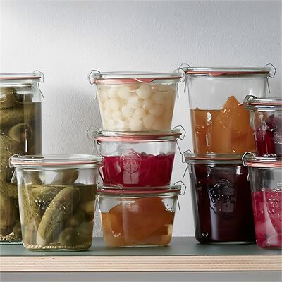 Danish Hubsch transparent glass storage tank, sealed ingredient box, storage bottle, kitchen food, overnight oats