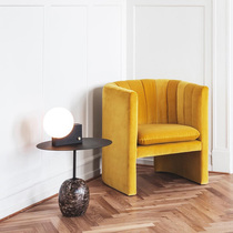 Danish tradition loafer single vintage sofa elegant velvet Nordic design lounge chair