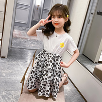 Girls dress summer dress 2021 new style little girl long dress princess dress summer foreign style little chrysanthemum fairy skirt