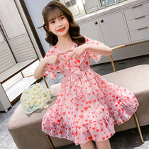 Girls dresses summer 2021 new style little girl long dress princess dress summer western style chiffon little fairy skirt