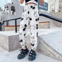 Girls  pants summer 2021 new anti-mosquito pants childrens thin trousers summer casual sports pants big childrens summer clothes