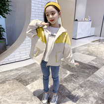 Childrens clothing Girls  jackets autumn 2021 new Korean version of the little girl middle and large childrens spring and autumn jackets foreign-style tops