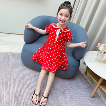 Girls dresses summer 2021 new style little girl long dress princess dress summer foreign style polka dot little fairy skirt
