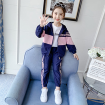 Girls  suit spring 2021 new childrens foreign style little girl two-piece Korean version of the fashionable net red spring and autumn fashion trend