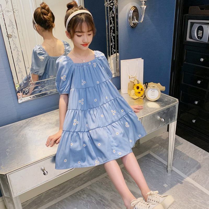 Girls dress summer dress 2021 new children's clothing little girl summer skirt foreign style fashion super fairy princess dress