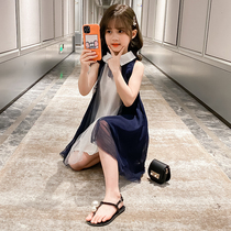 Girls dresses summer 2021 new little girl long dress super fairy princess dress summer little fairy skirt