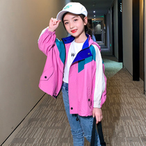 Girls  spring coat 2021 new childrens net red childrens fashion jacket spring and autumn foreign style coat coat