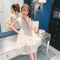 Girls dress summer 2021 new childrens foreign style sleeveless little girl Korean version of the summer net red princess skirt