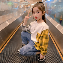 Girls  suit autumn 2021 new childrens fashion little girl hip hop style Korean version spring and autumn foreign style two-piece set