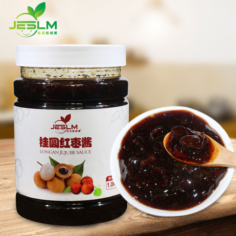 Jiaslimei longan red jujube tea sauce 1kg flower and fruit tea pulp longan red jujube sauce baked dessert milk tea raw materials