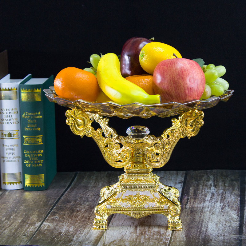European-style creative bar KTV special fruit plate large glass alloy fruit plate stand high-end fashion buffet - Taobao