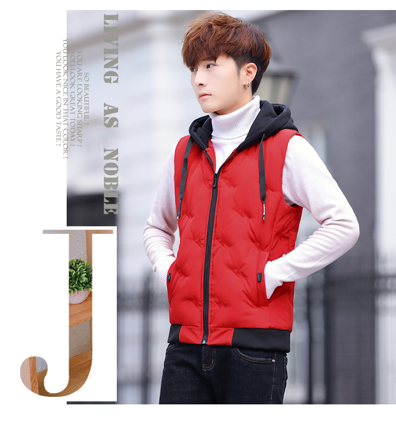Thanh niên vest nam mùa đông xuống áo vest vest Phiên bản Hàn Quốc áo sơ mi nam đẹp