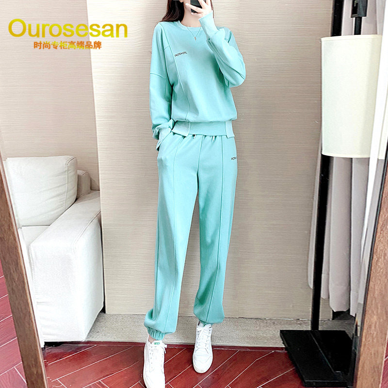 OUROSESAN LIGHT EXTRAVAGANT BRAND CASUAL SUIT WOMEN SPRING AUTUMN 2022 new loose reduction age sports wear two sets