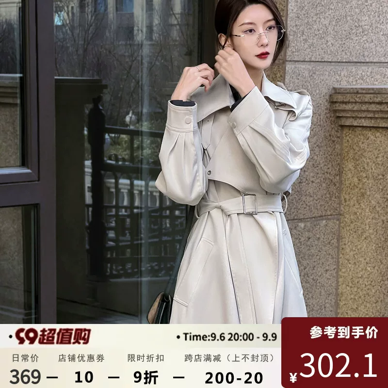 Ретро осень trench coat, куртка, подтяжки, стиль высокого качества, британский стиль