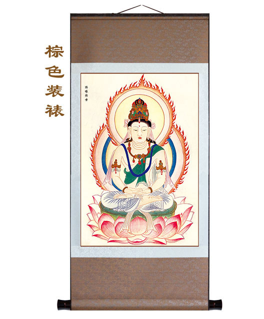 Han scroll Buddhist painting 5012 Buddha eye Buddha Mother Tibetan Thangka decorative painting Fabric mounted matt canvas