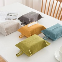 European simple ins style tissue paper set lanyard fabric tissue box living room home desktop car paper towel hanging type