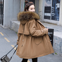 Pregnant women winter clothes plus velvet thickened cotton-padded clothes long warm down cotton-padded jacket winter