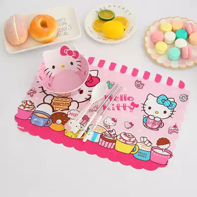 Cartoon cute children baby pvc placemats waterproof and oil-proof and anti-fouling children heat insulation mat Japanese household rectangle