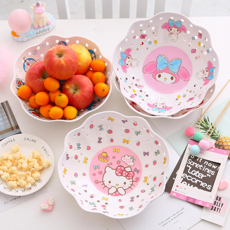 Li shui fruit dish creative cartoon lovely candy basin large sitting room family tea table fruit basket New Year snack dish