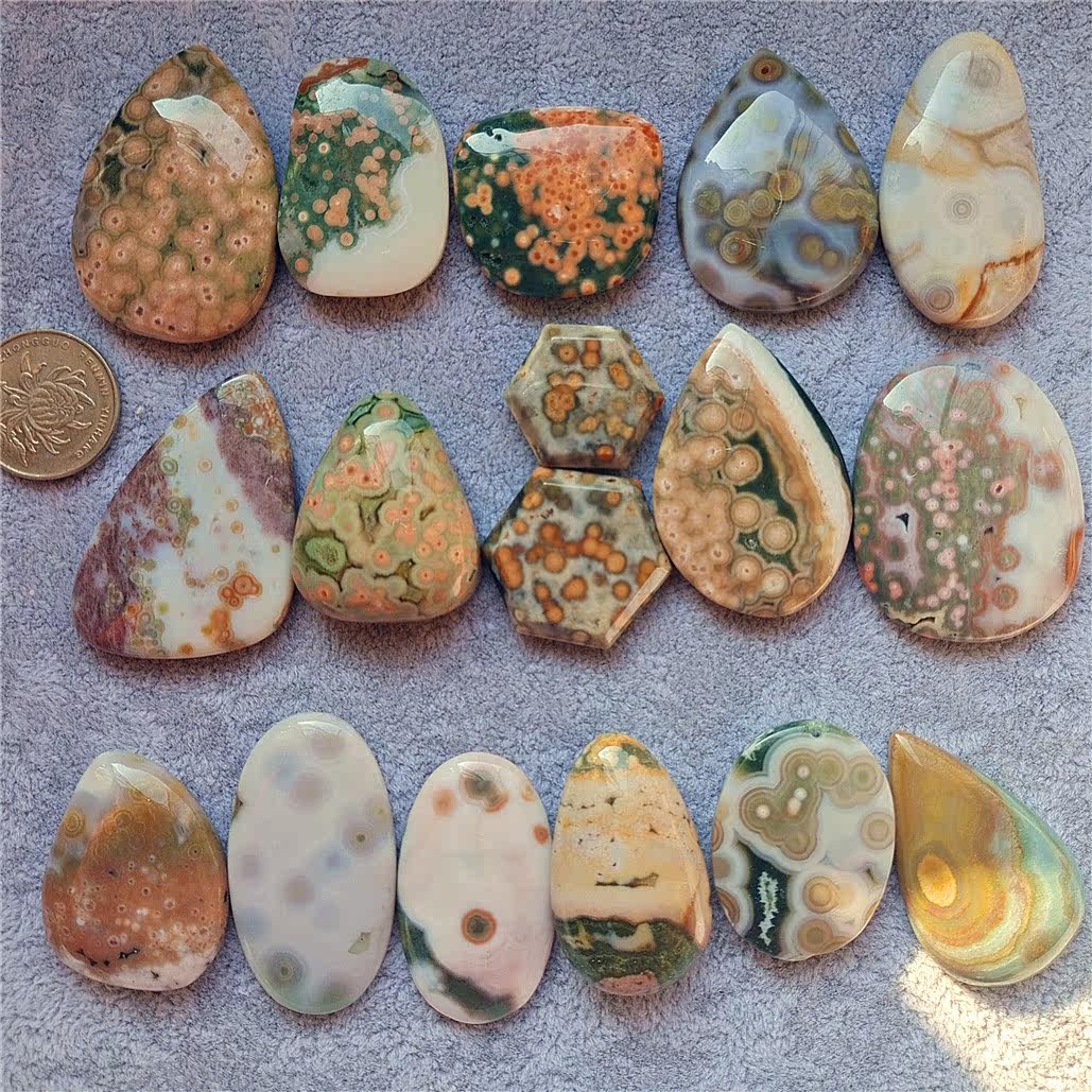 Natural marine jasper Fish egg egg onyx water drops Egg face with shape large pendant braided rope winding material