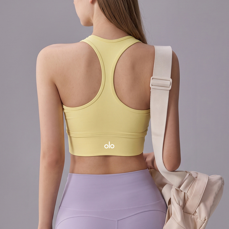 American Copalo High-Intensity Sports Bra Shock-Proof Push-Up Racerback Yoga Vest Professional Running Bra for Outerwear