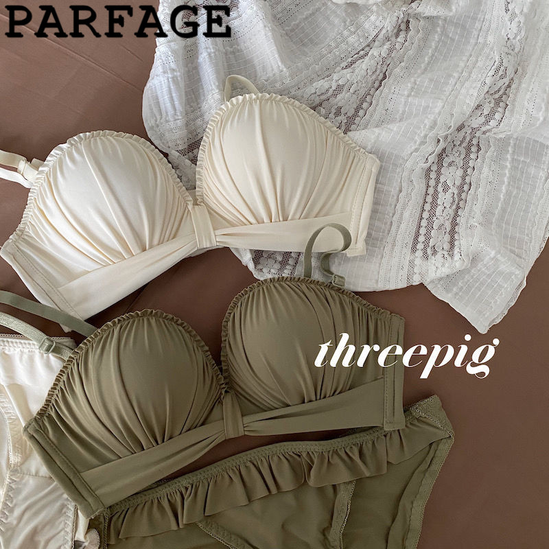 Japan PARFAGE underwear strip removable woman without shoulder band bra closing anti-slip bra bra suit