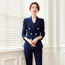 Sales department professional set double-breasted fashion teacher interview formal hotel front desk manager overalls female Autumn Winter