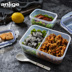 hộp ủ cơm Anrigue tươi hộp nhựa hình chữ nhật có nắp lò vi sóng hộp cơm trưa hộp tủ lạnh thực phẩm trái cây hộp kín - Hộp cơm điện sưởi ấm hộp cơm cắm điện hẹn giờ Hộp cơm điện sưởi ấm