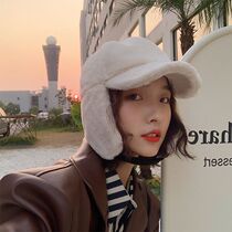 Hat female Rosex Tangk autumn and winter Korean version of Japanese plush cotton cap ear protection Lei Feng cap female