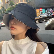 Double-sided wear foldable Joker fishermans hat female summer Han Rosex Tangk sun hat basin hat sunscreen sun hat