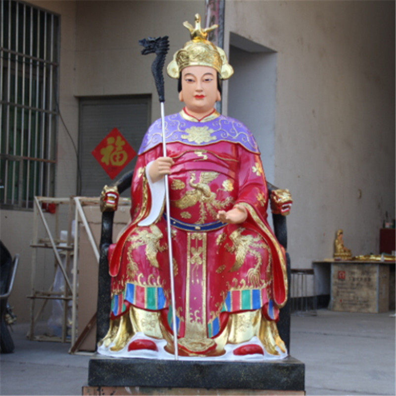 Temple large resin Buddha statue glass fiber stained 1 m 5 King mother - mother - mother - and - maiden - Emperor - woman swing piece
